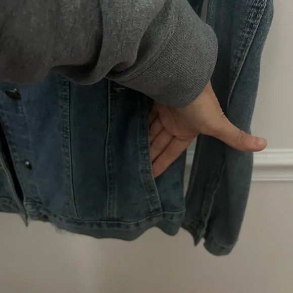 Linda Richards Luxury - Denim Jack with Removable Genuine Fur - Size S - No Flaw - Picture 8 of 10